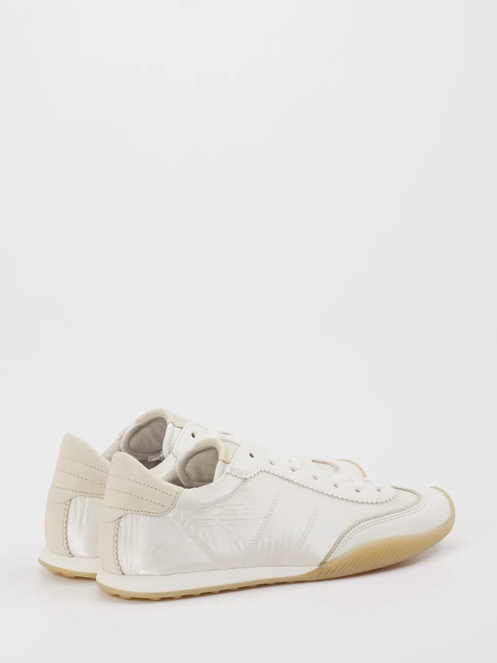 Gabor – Sneaker aus Velours und Textil in Offwhite