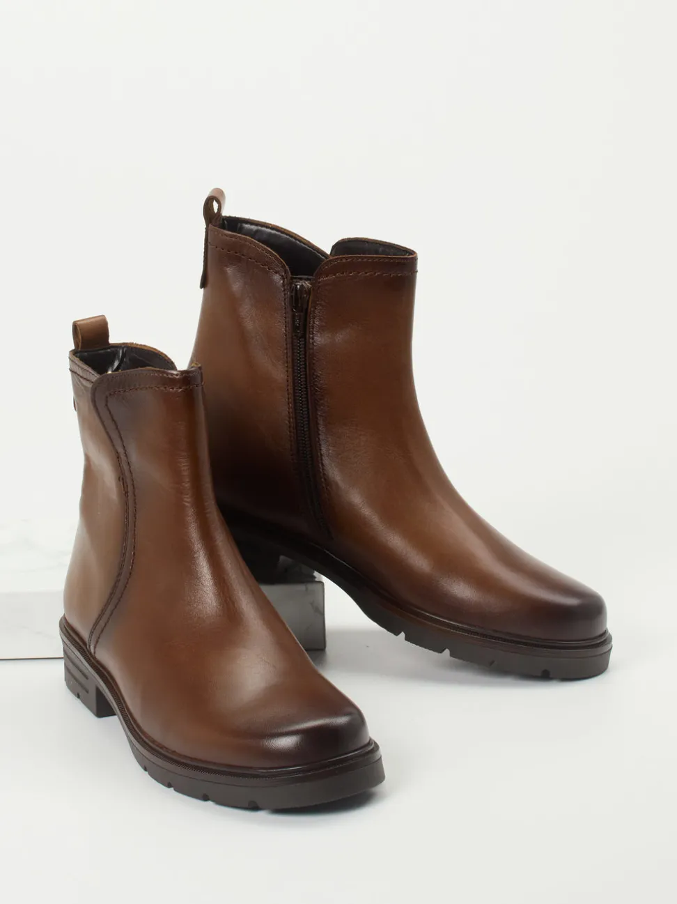 Gabor – Stiefelette aus Lammleder in Braun