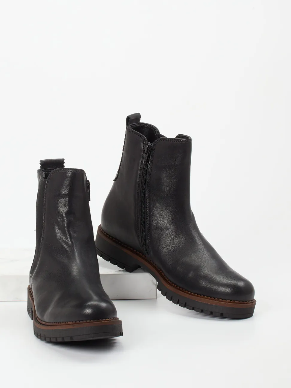 Gabor Comfort – Chelsea Boots aus Kalbleder Schwarz