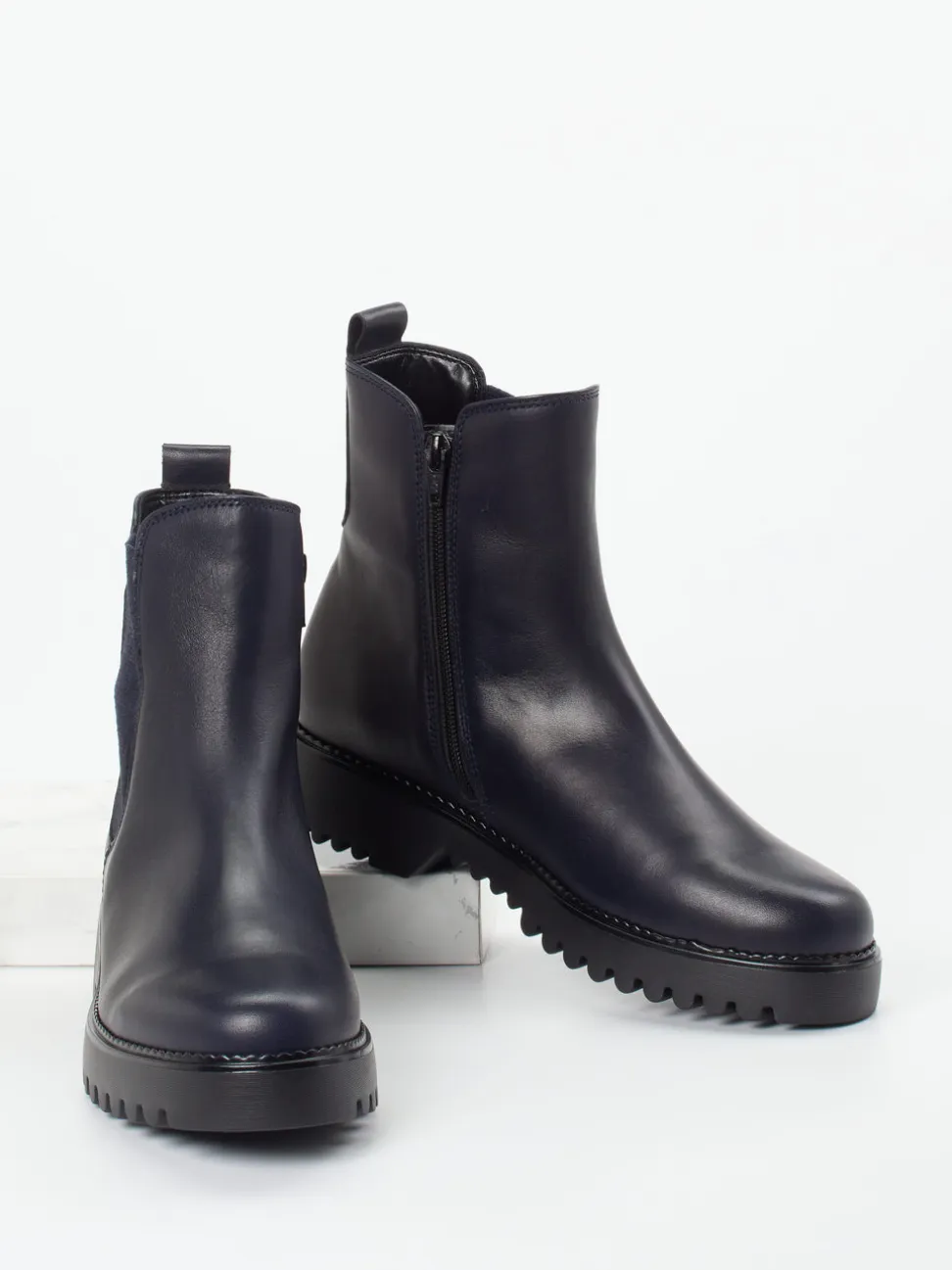Gabor Comfort – Chelsea Boots aus Kalbleder blau