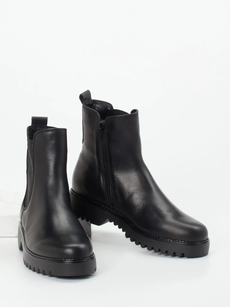 Gabor Comfort – Chelsea-Stiefelette aus Kalbleder schwarz