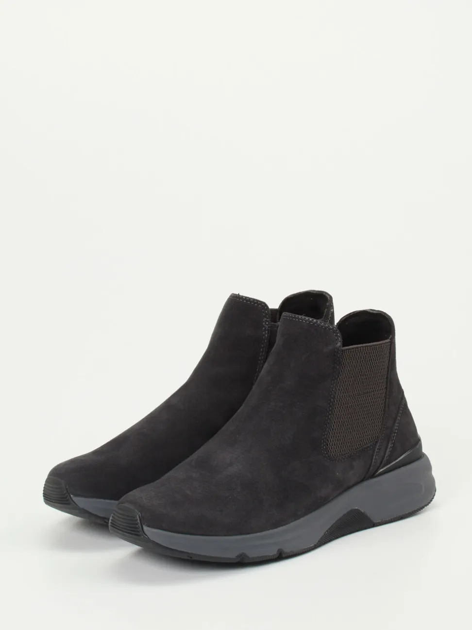 Gabor Comfort – Chelsea-Stiefelette aus Veloursleder grau