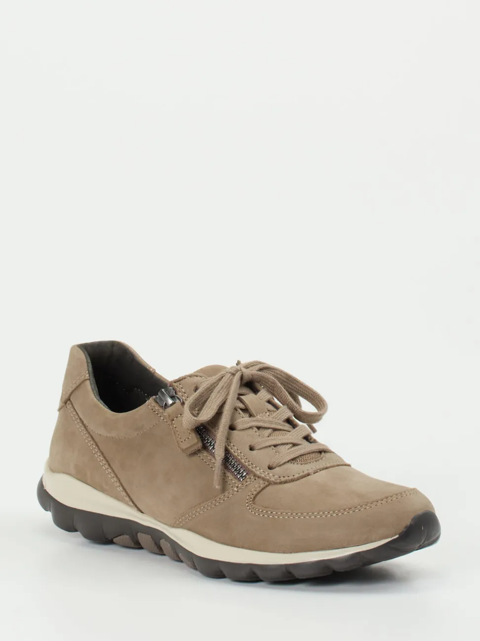 Gabor Comfort – Komfort-Sneaker aus Nubukleder taupe