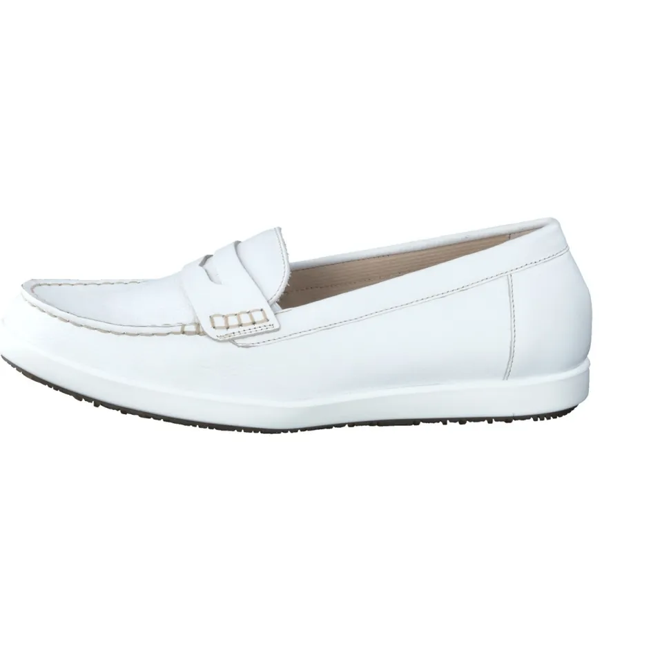 Gabor Comfort – Loafer aus Hirschleder Weiß