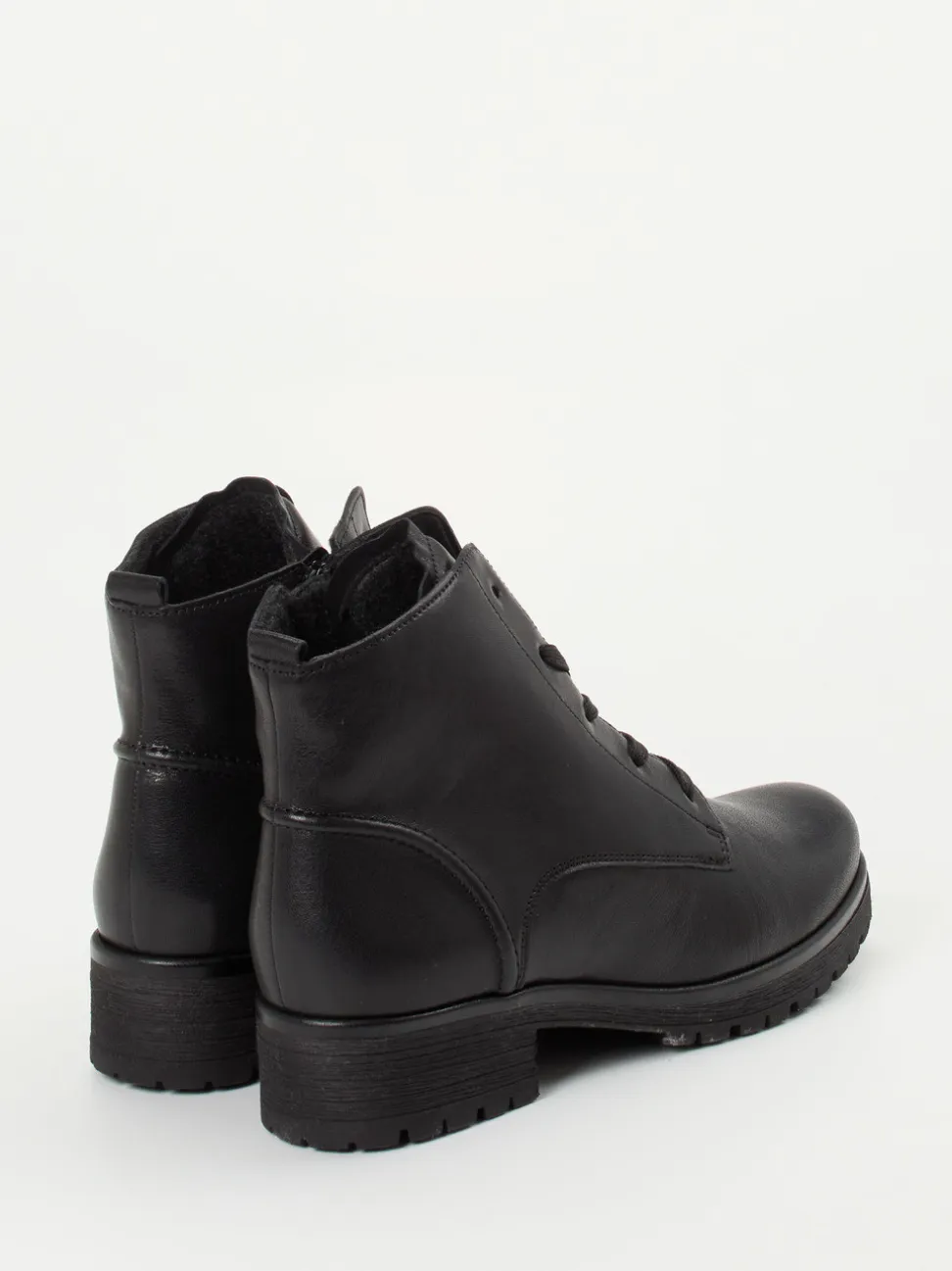 Gabor Comfort – Schnürstiefelette aus Kalbleder Schwarz
