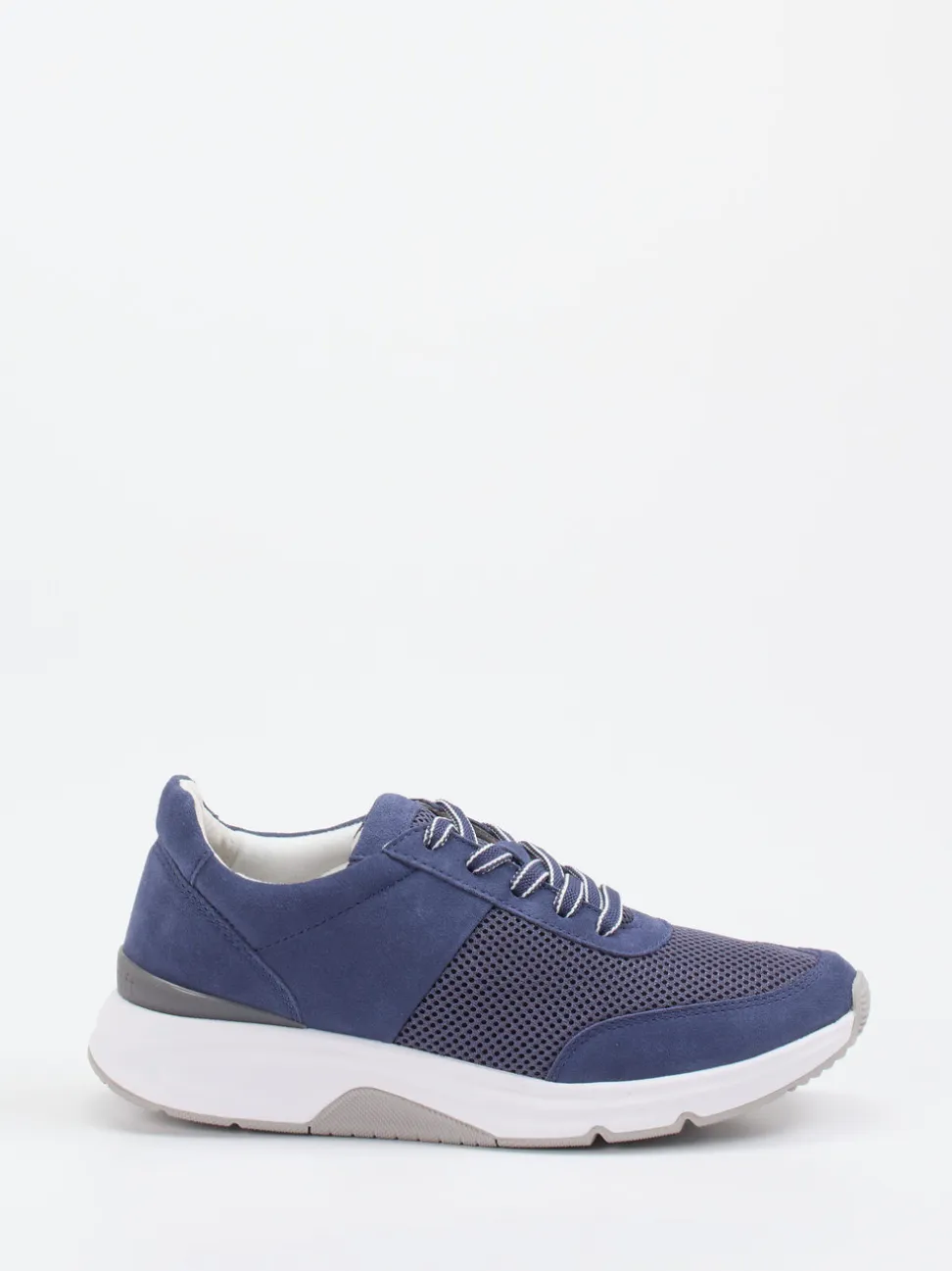 Gabor Comfort – Sneaker aus Veloursleder und Mesh blau