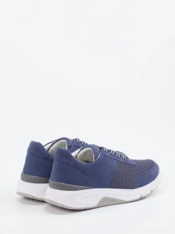 Gabor Comfort – Sneaker aus Veloursleder und Mesh blau