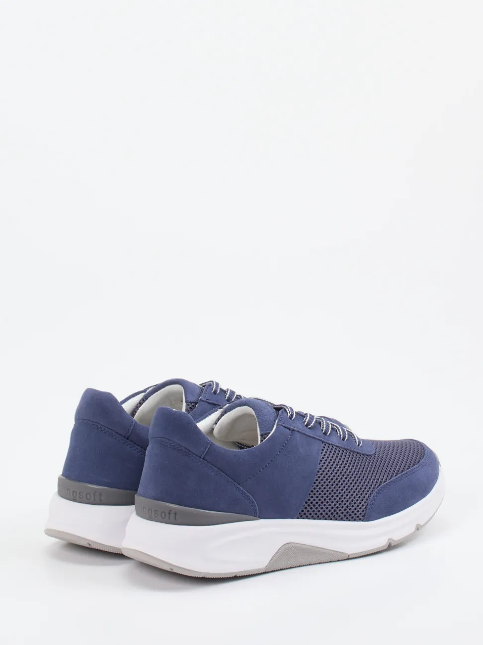 Gabor Comfort – Sneaker aus Veloursleder und Mesh blau