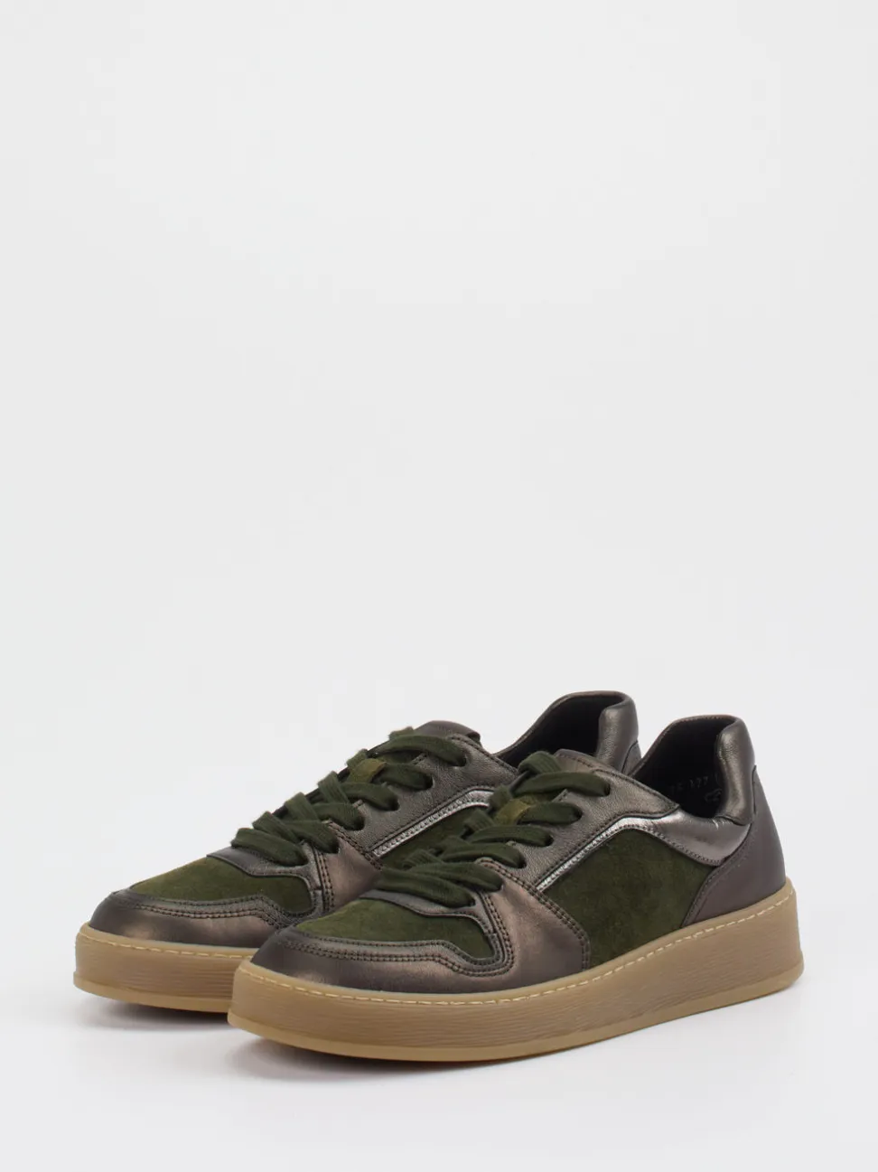 Gabor Comfort – Sneaker aus Veloursleder Olivgrün
