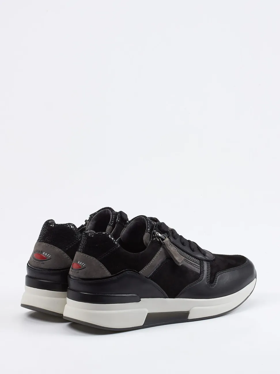 Gabor Comfort – Sneaker aus Veloursleder schwarz