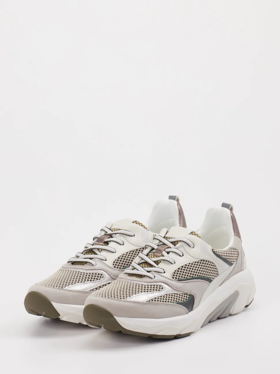 Gabor Comfort – Sneaker aus Velour und Textil Beige