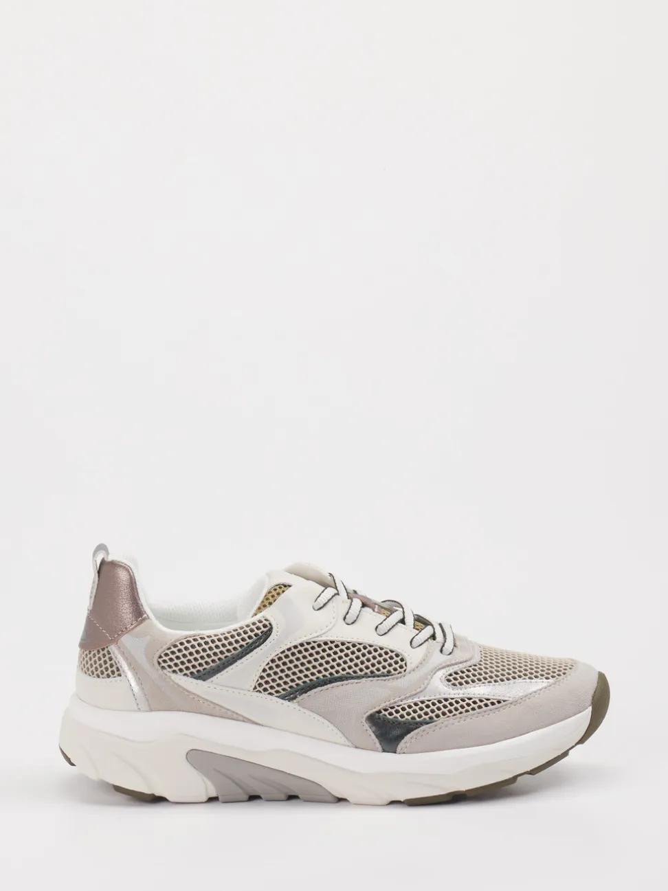 Gabor Comfort – Sneaker aus Velour und Textil Beige