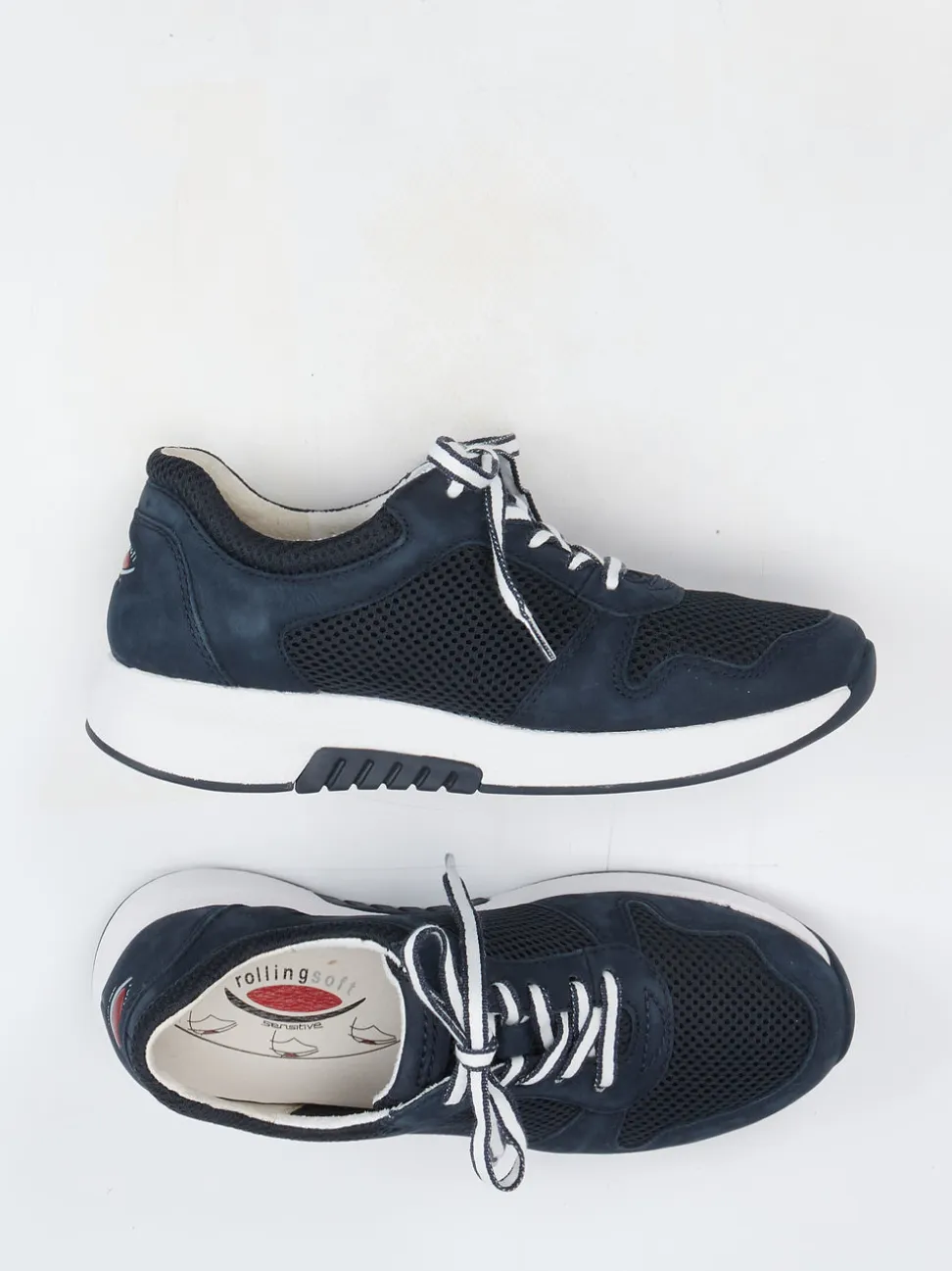 Gabor Comfort – Sneaker aus Nubukleder in Blau