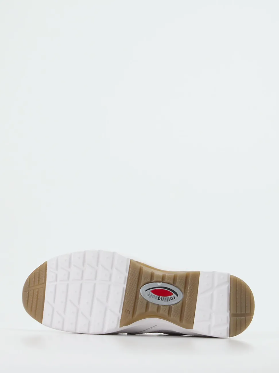 Gabor Comfort – Sneaker aus Kalbleder Weiß-Gold