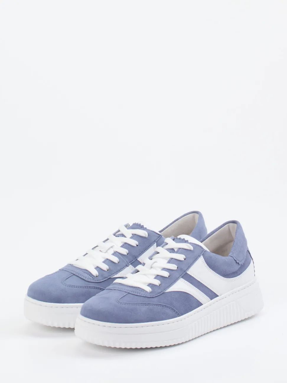 Gabor Comfort – Sneaker aus Veloursleder jeansblau