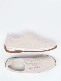 Gabor Comfort – Sneaker aus Nubukleder in Beige