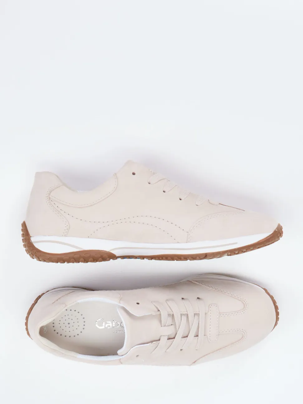 Gabor Comfort – Sneaker aus Nubukleder in Beige