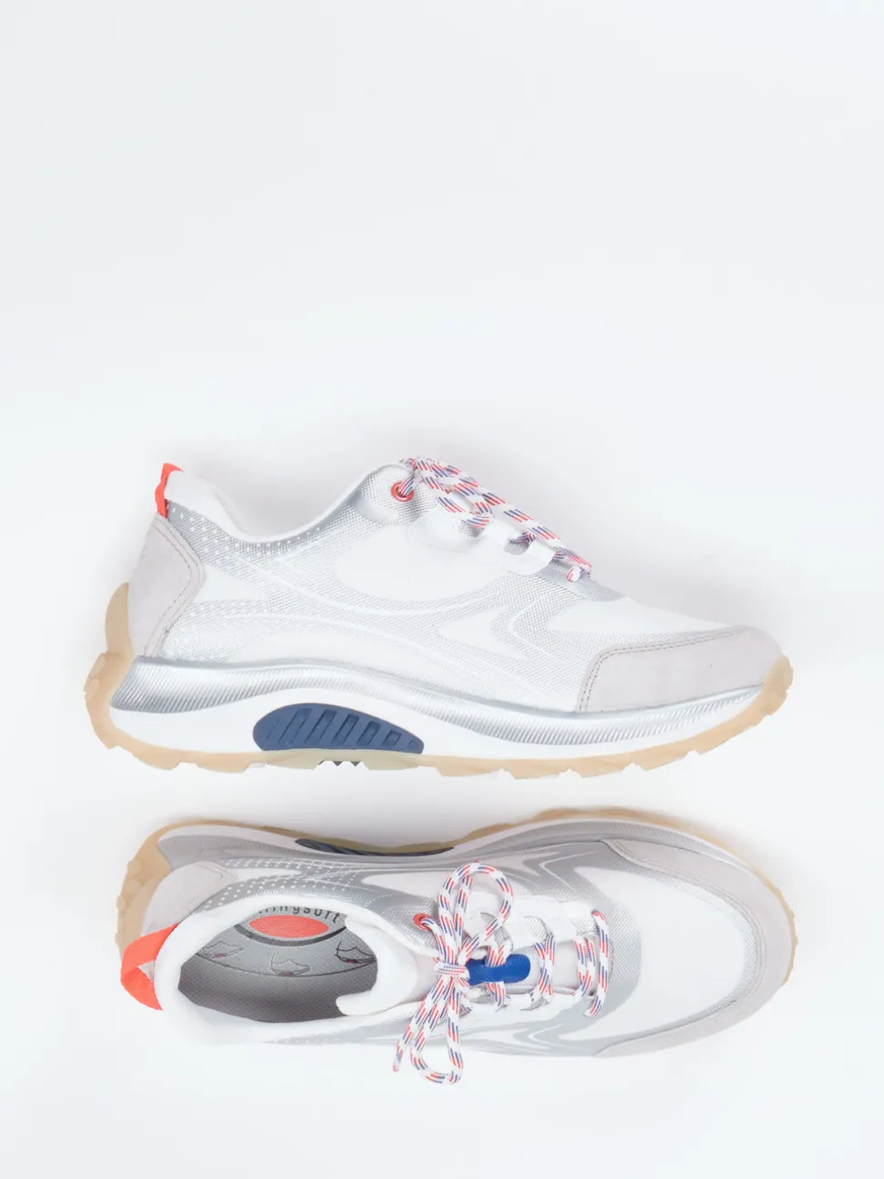 Gabor Comfort – Sneaker aus Textil und Veloursleder grau