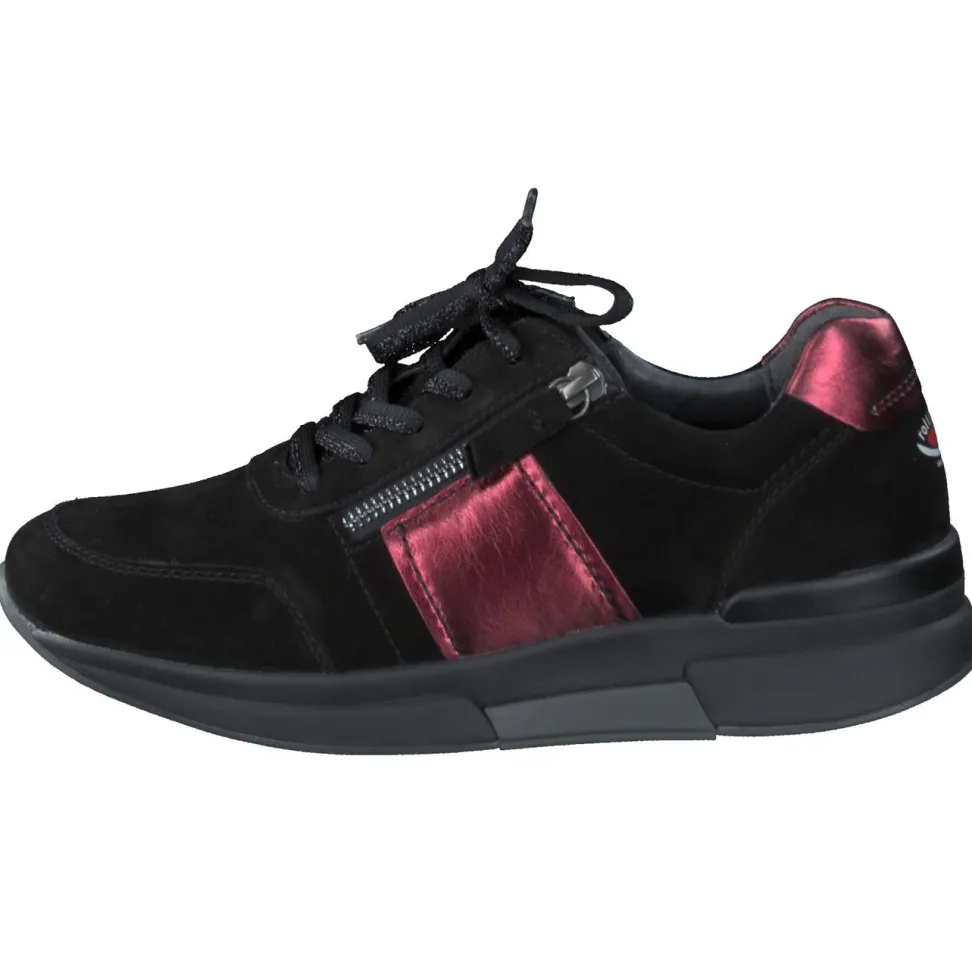 Gabor Comfort – Sneaker aus Nubukleder in Schwarz