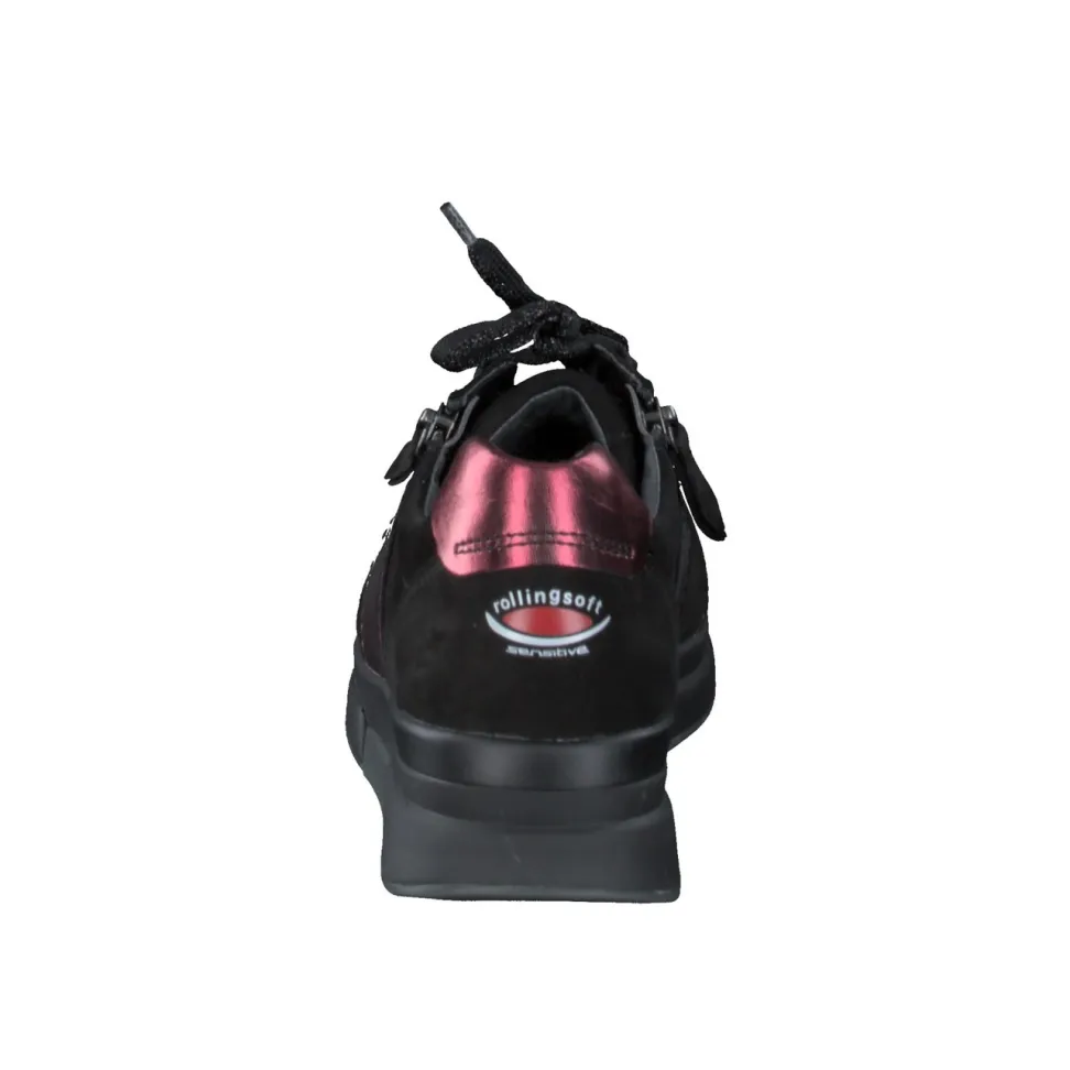 Gabor Comfort – Sneaker aus Nubukleder in Schwarz