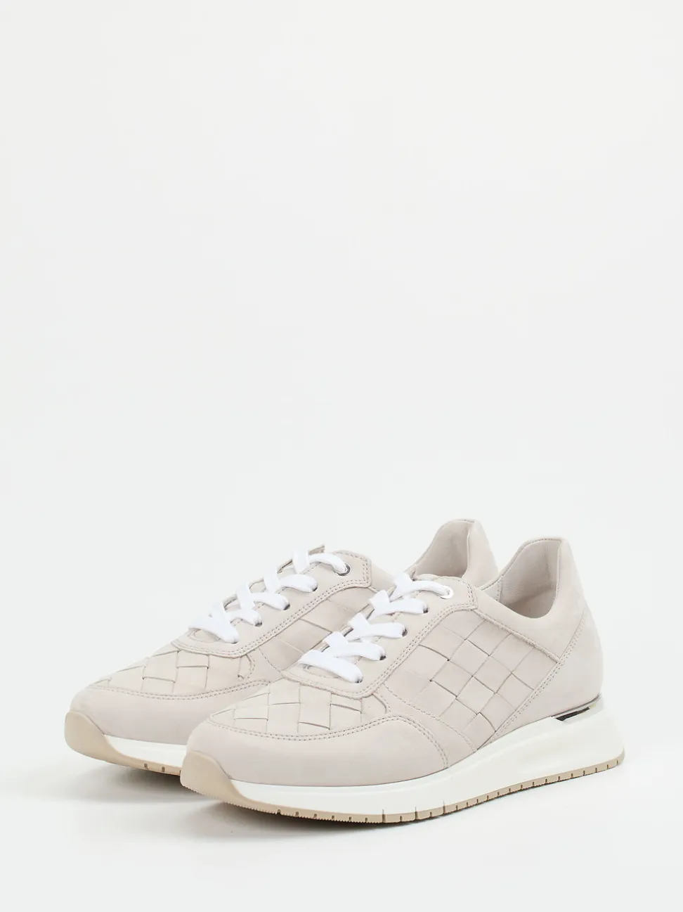 Gabor Comfort – Sneaker aus Nubukleder in Flechtoptik
