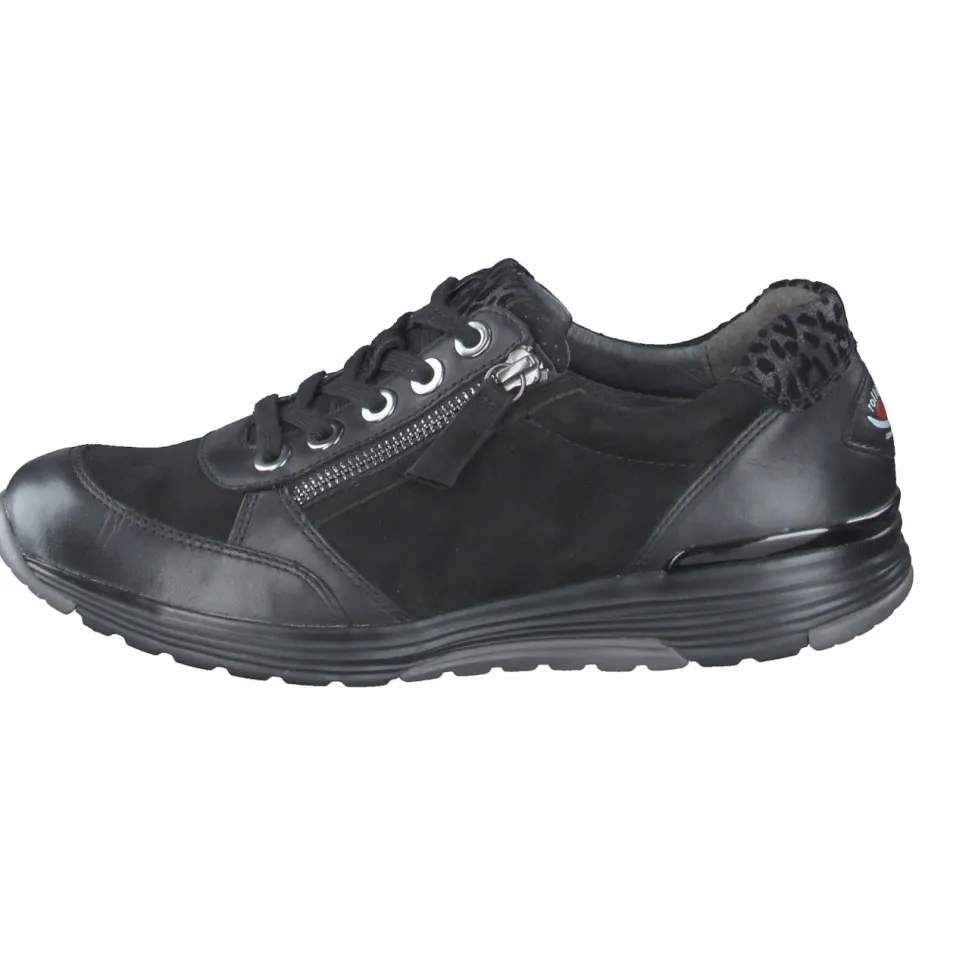 Gabor Comfort – Sneaker aus Veloursleder in Schwarz