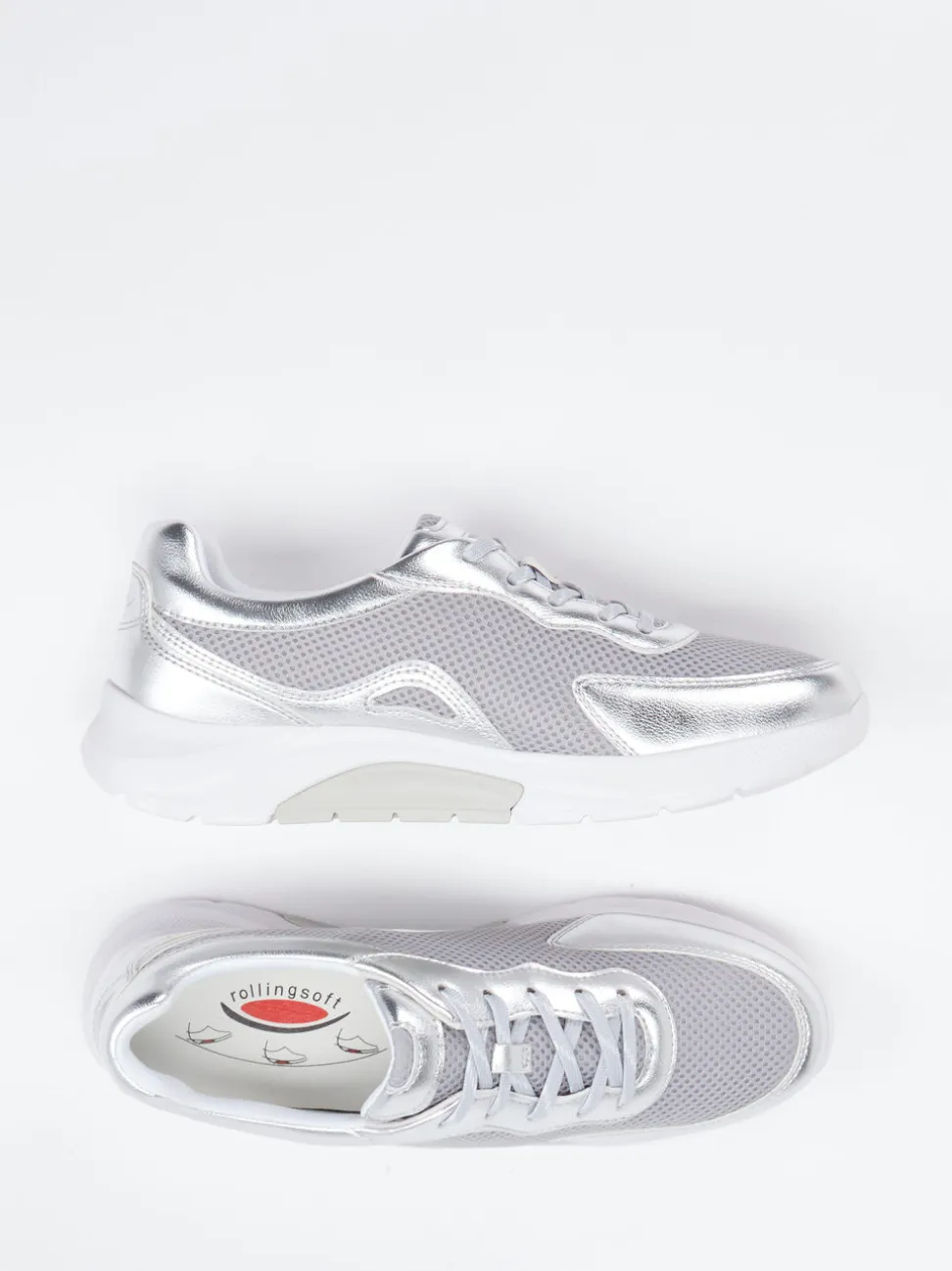 Gabor Comfort – Sneaker aus Textil mit Metallic-Optik