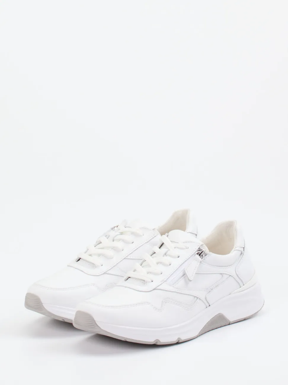 Gabor Comfort – Sneaker aus Kalbleder weiß