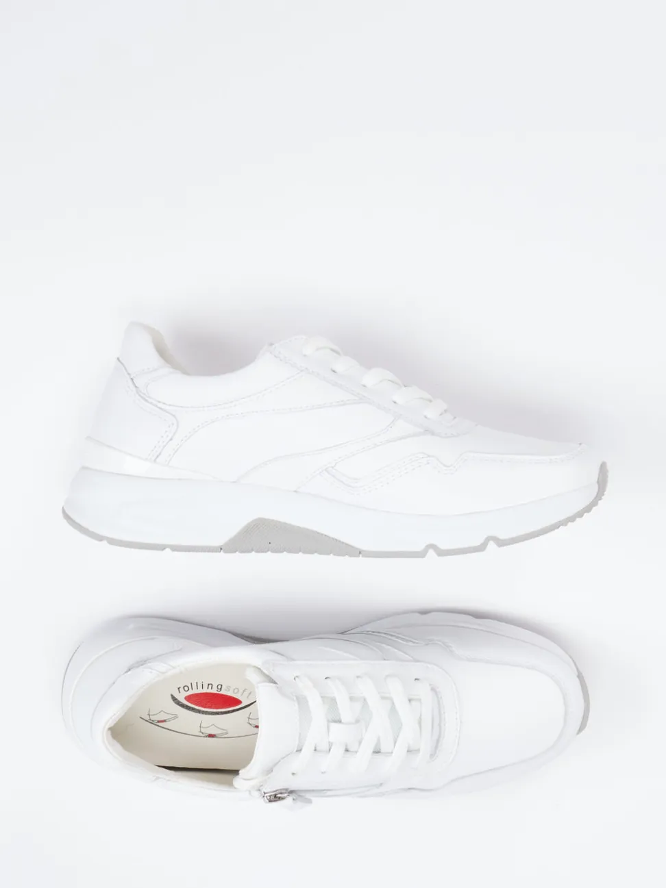 Gabor Comfort – Sneaker aus Kalbleder weiß