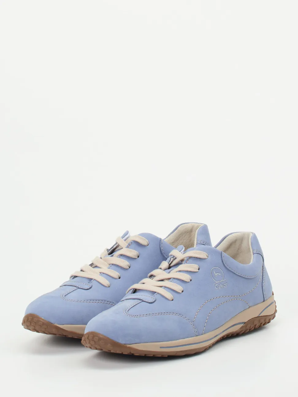 Gabor Comfort – Sneaker aus Nubukleder hellblau