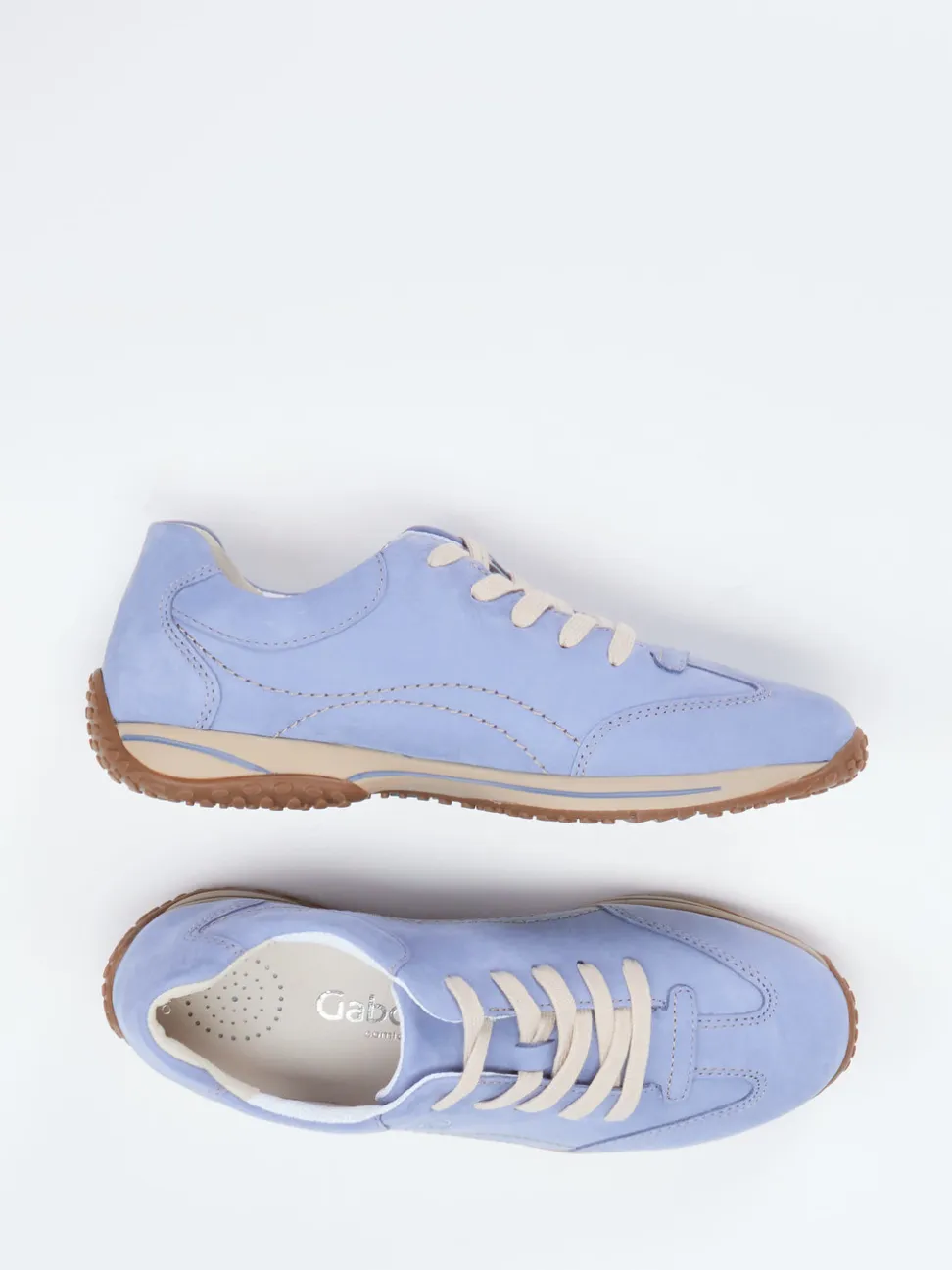 Gabor Comfort – Sneaker aus Nubukleder hellblau