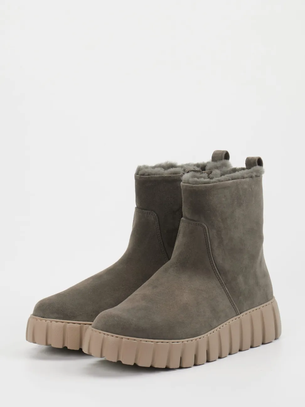 Gabor Comfort – Stiefeletten aus Veloursleder braun