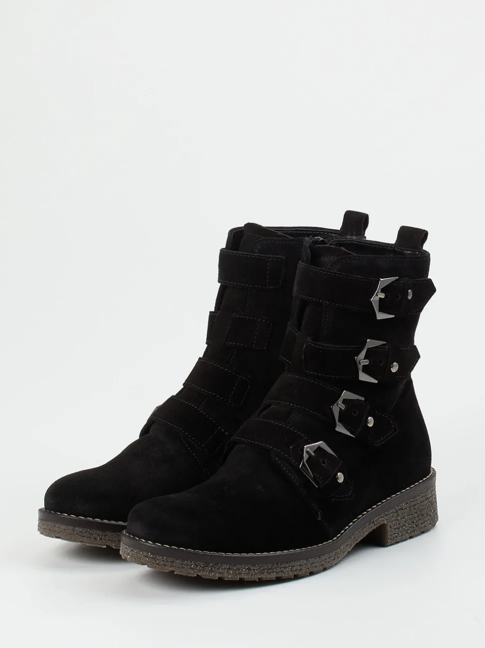 Gabor Comfort – Stiefelette aus Veloursleder Schwarz