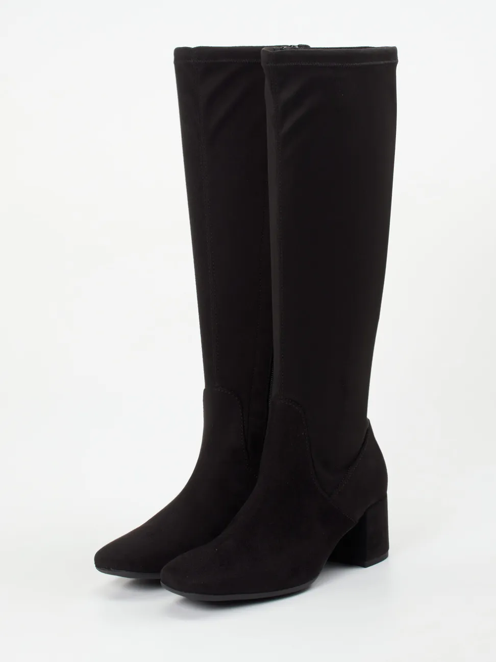 Gabor Comfort – Stretch-Stiefel aus Veloursleder schwarz