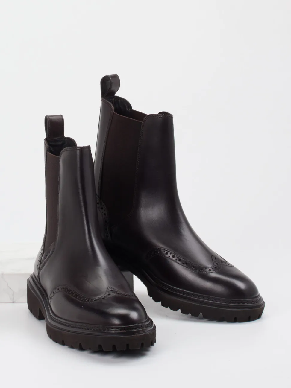 Gant – Chelsea Boots aus Kalbleder Dunkelbraun