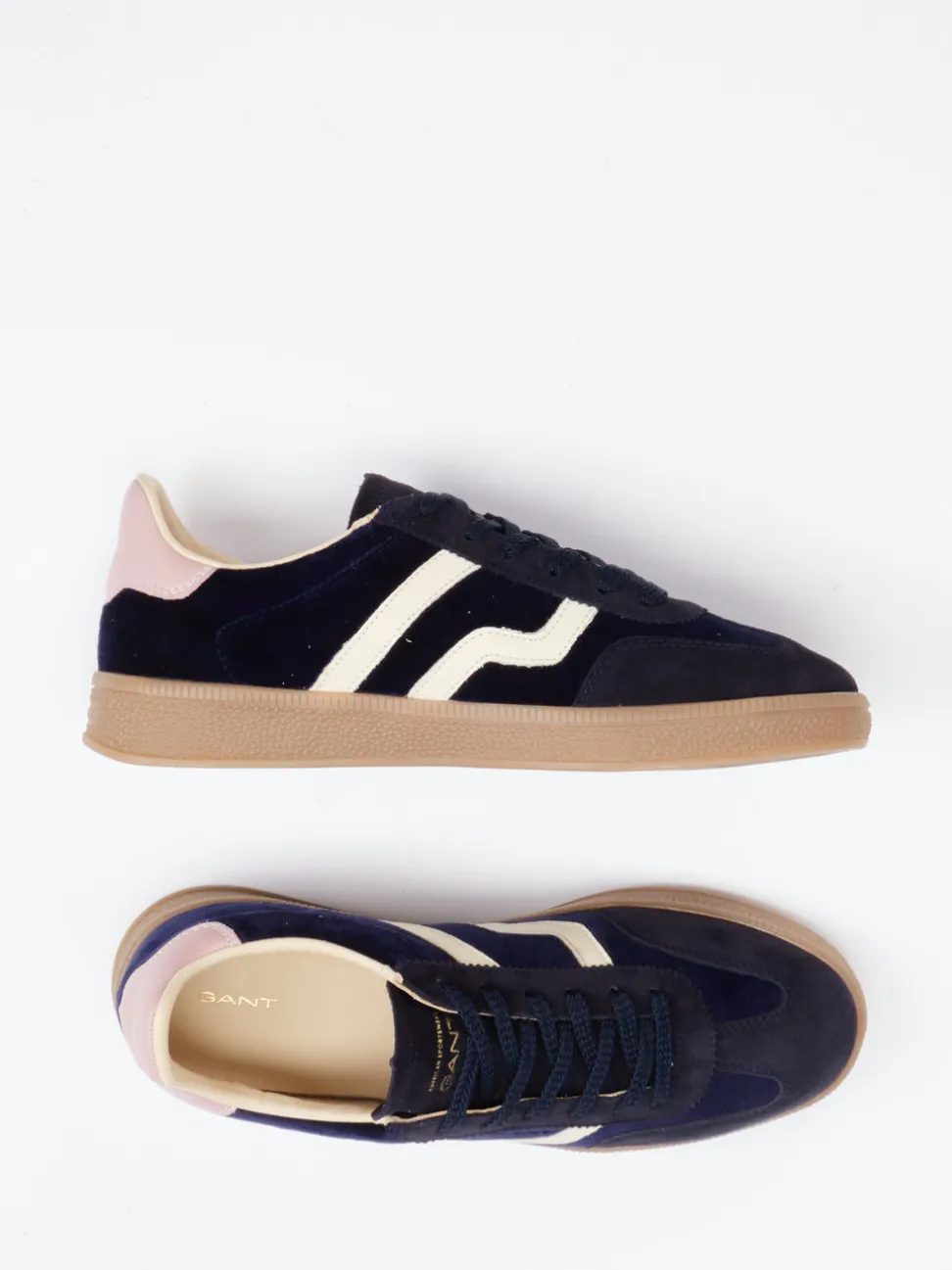 Gant – Retro-Sneaker aus Veloursleder Dunkelblau