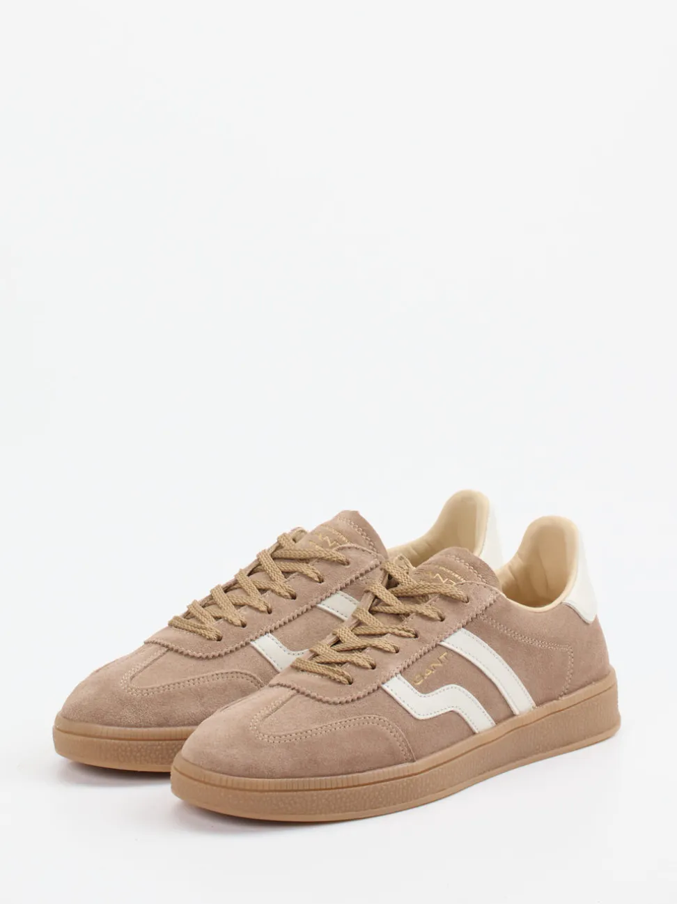 Gant – Retro-Sneaker aus Veloursleder sandbeige
