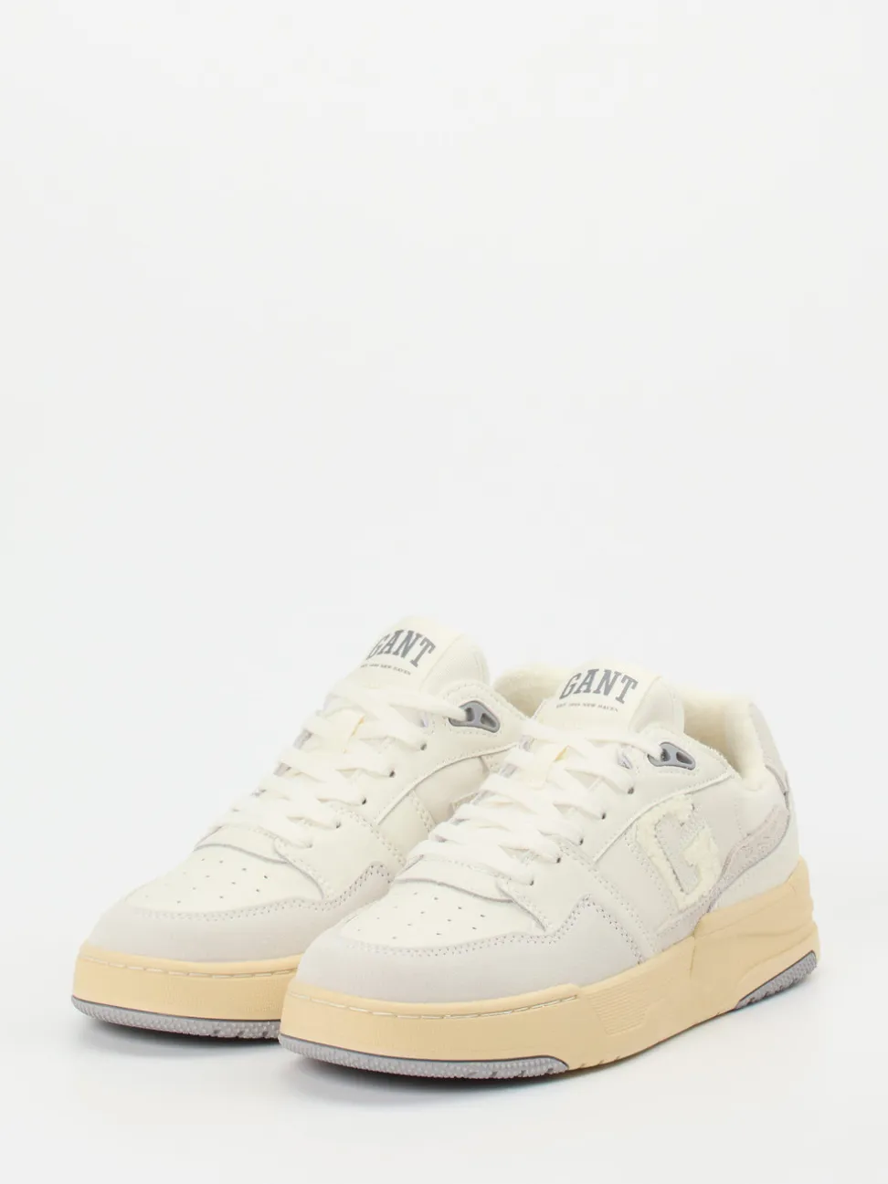 Gant – Sneaker aus Kalbleder in Cremeweiß