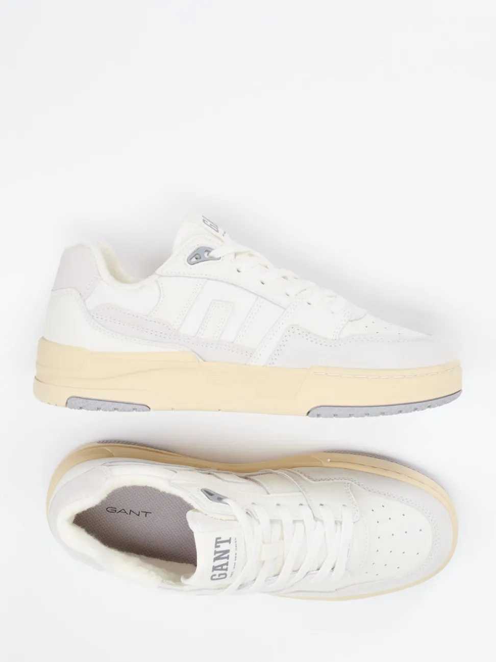 Gant – Sneaker aus Kalbleder in Cremeweiß