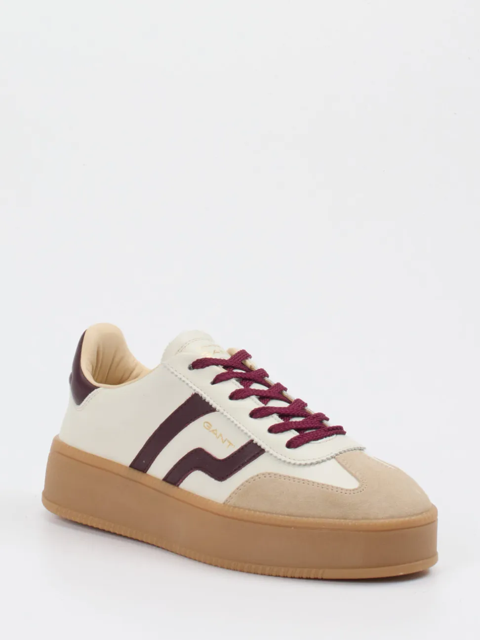 Gant – Sneaker aus Kalbleder in Cremeweiß