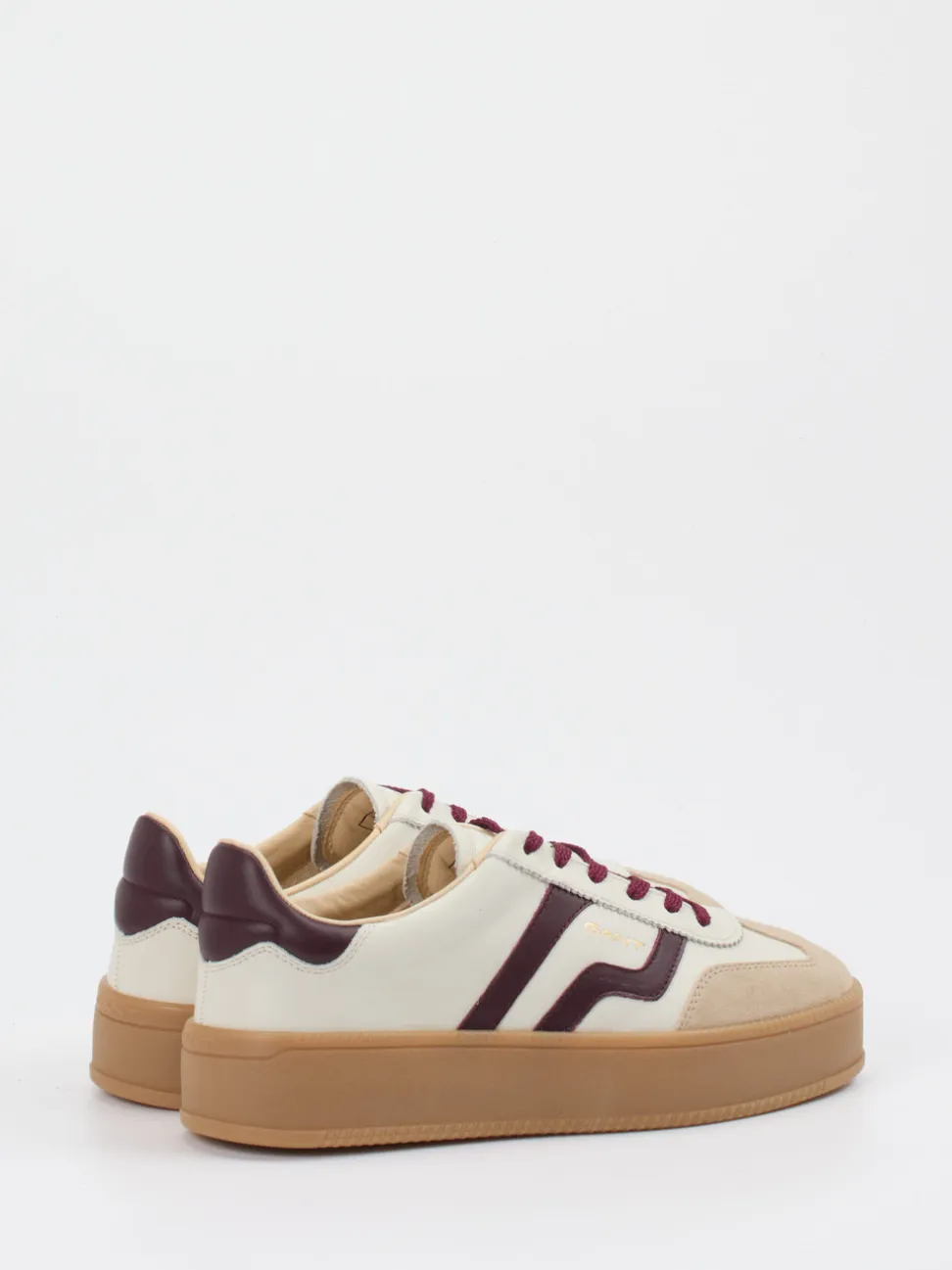Gant – Sneaker aus Kalbleder in Cremeweiß