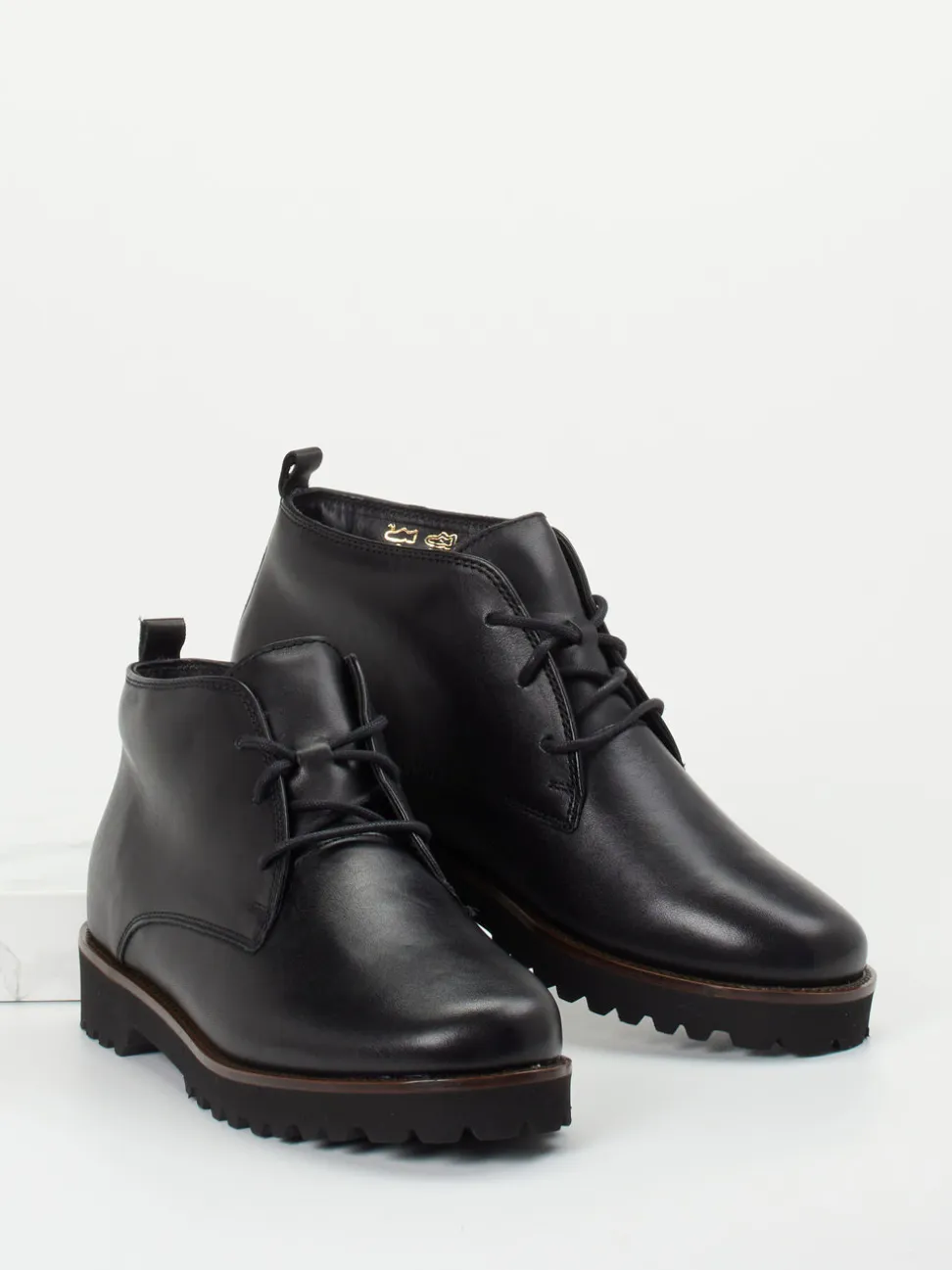 Ganter – Schnürboots aus Kalbleder schwarz