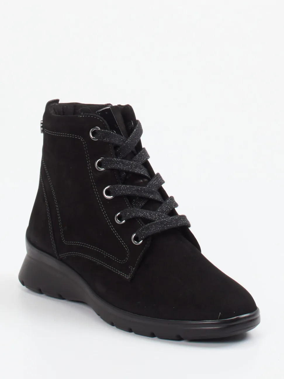 Ganter – Schnürboots aus Nubukleder schwarz