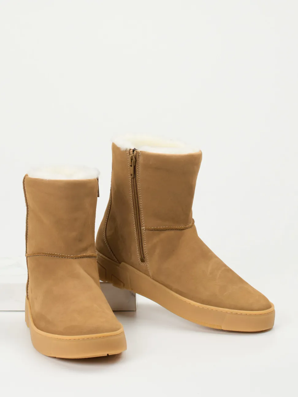Ganter – Stiefelette aus Nubukleder camelbraun