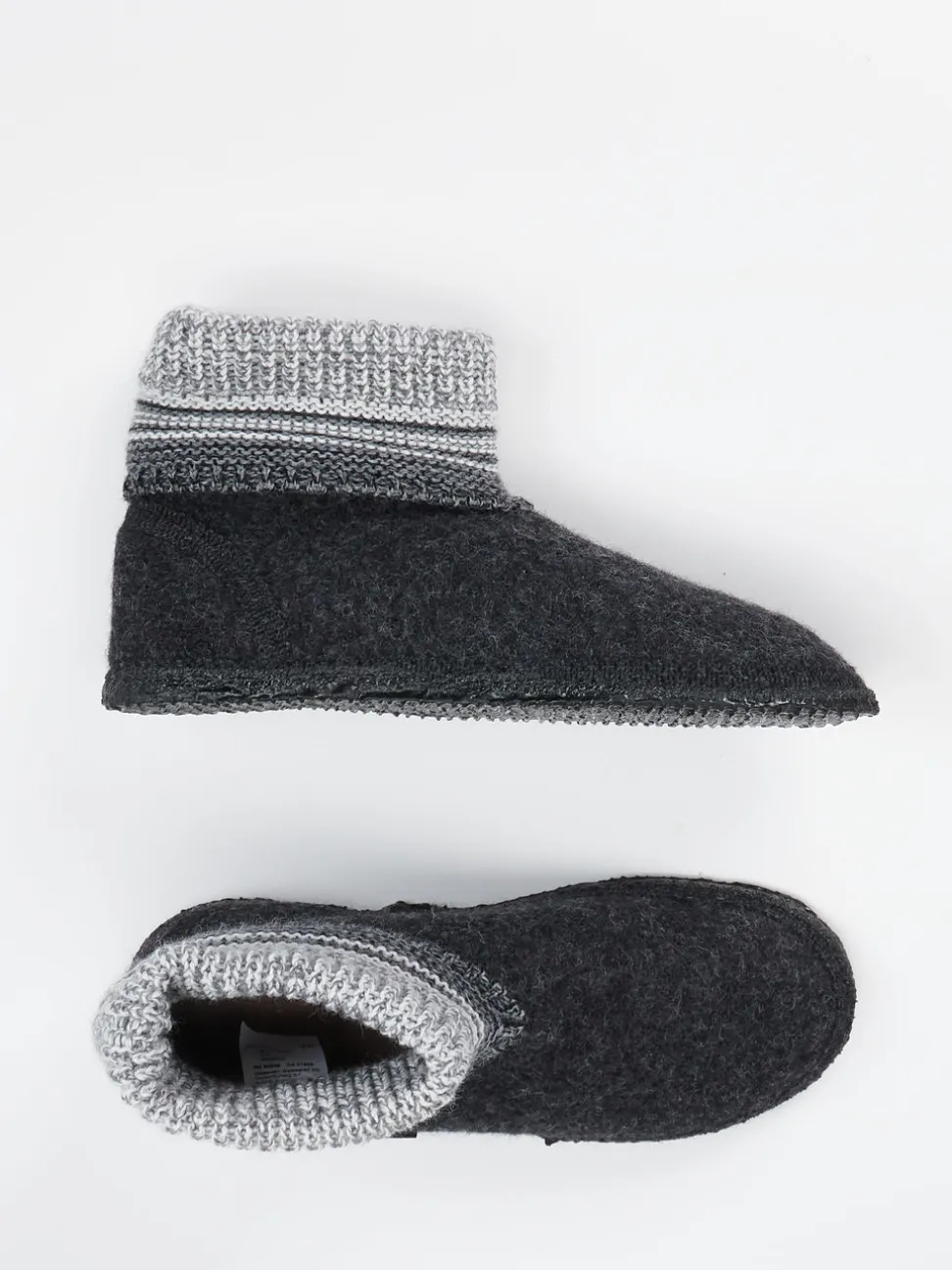 Giesswein – Hüttenschuh aus Wollfilz anthrazitgrau
