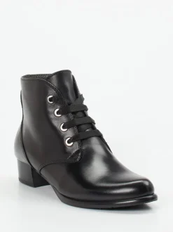 Ginger & Glove – Schnür-Boots aus Lammleder Schwarz