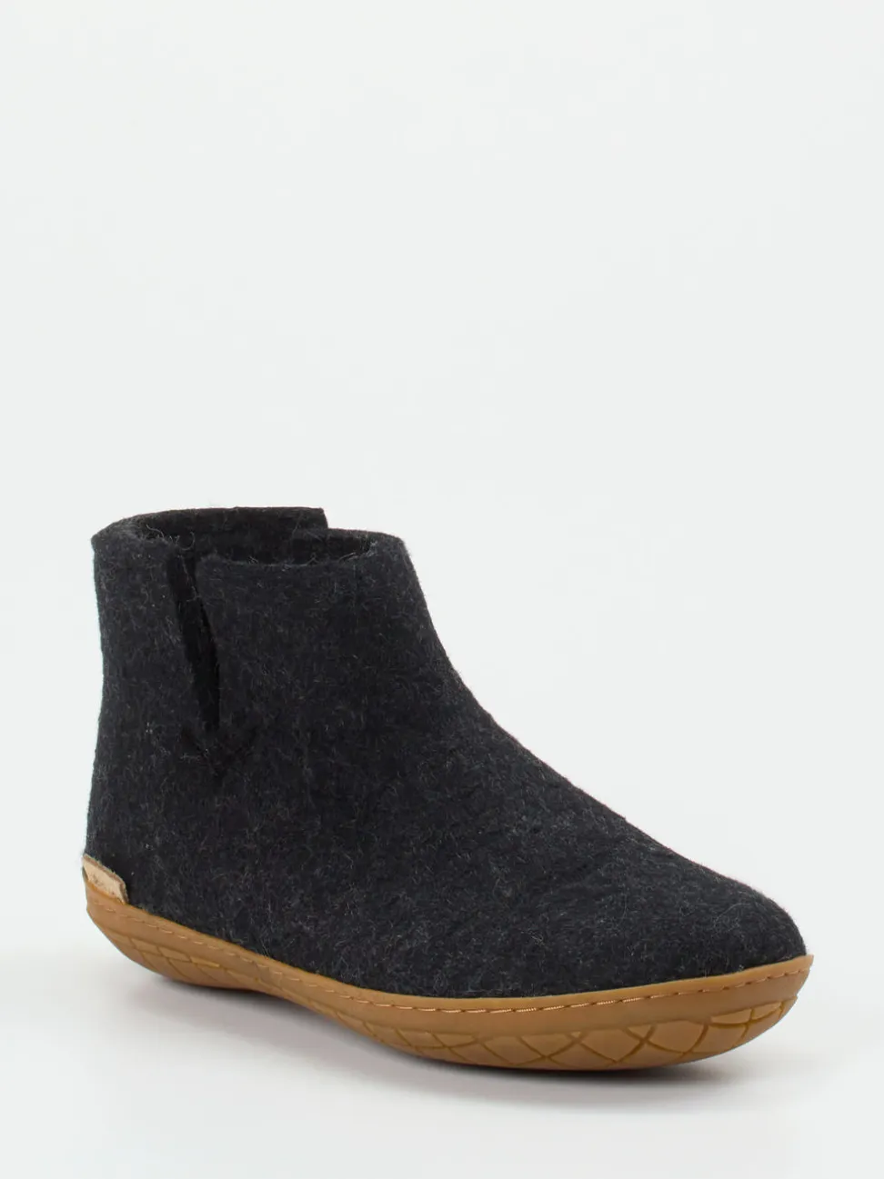 Glerups – Filz-Bootie aus Wollfilz Anthrazit
