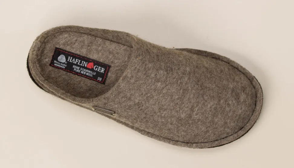 Haflinger – Filzpantoffeln aus Schurwolle beige