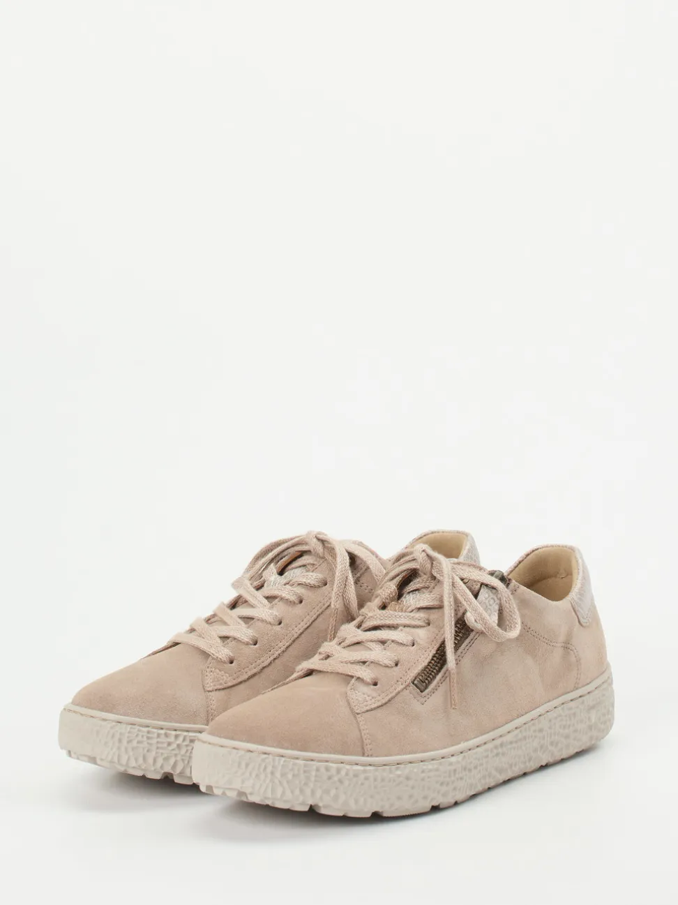 Hartjes – Sneaker aus Veloursleder beige