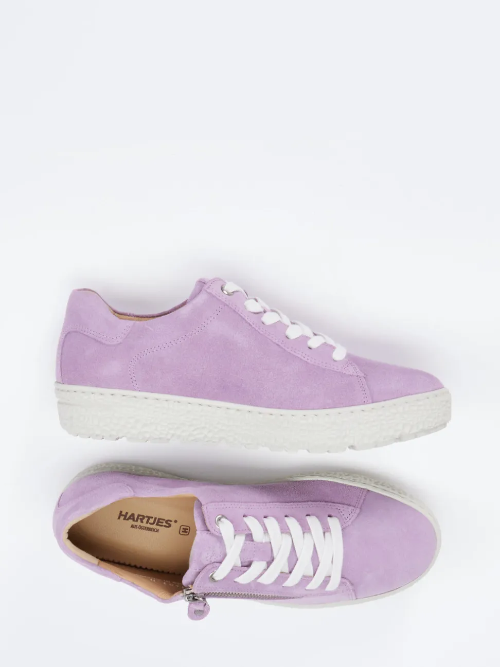 Hartjes – Sneaker aus Veloursleder in Flieder